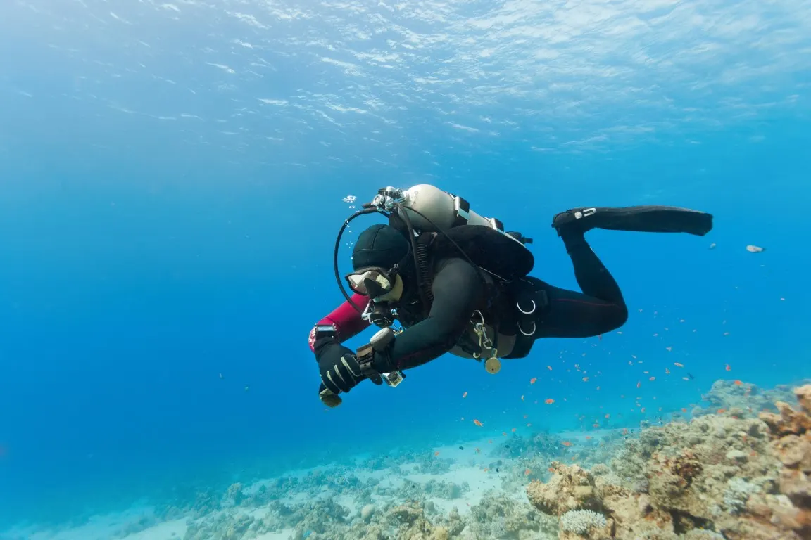 Diver during a NAUI course on Pag