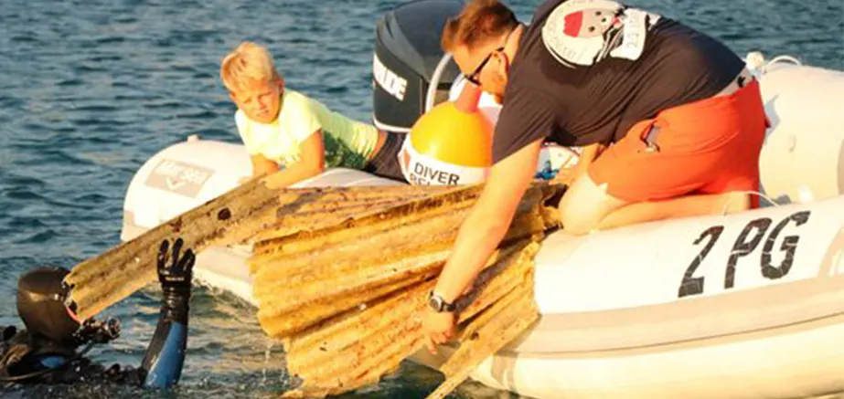 The Eco Eco seabed cleanup project on Pag