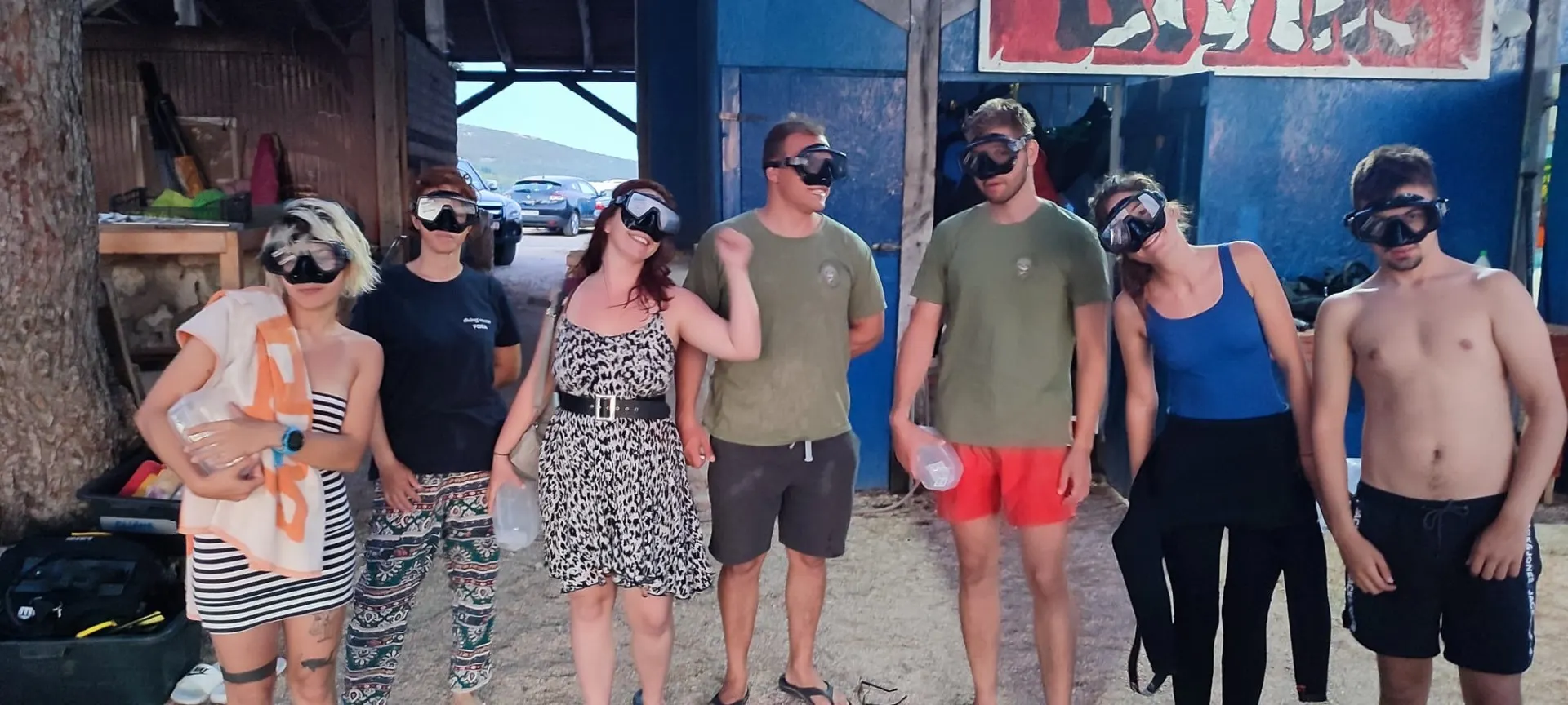 The Foka Diving Center team together